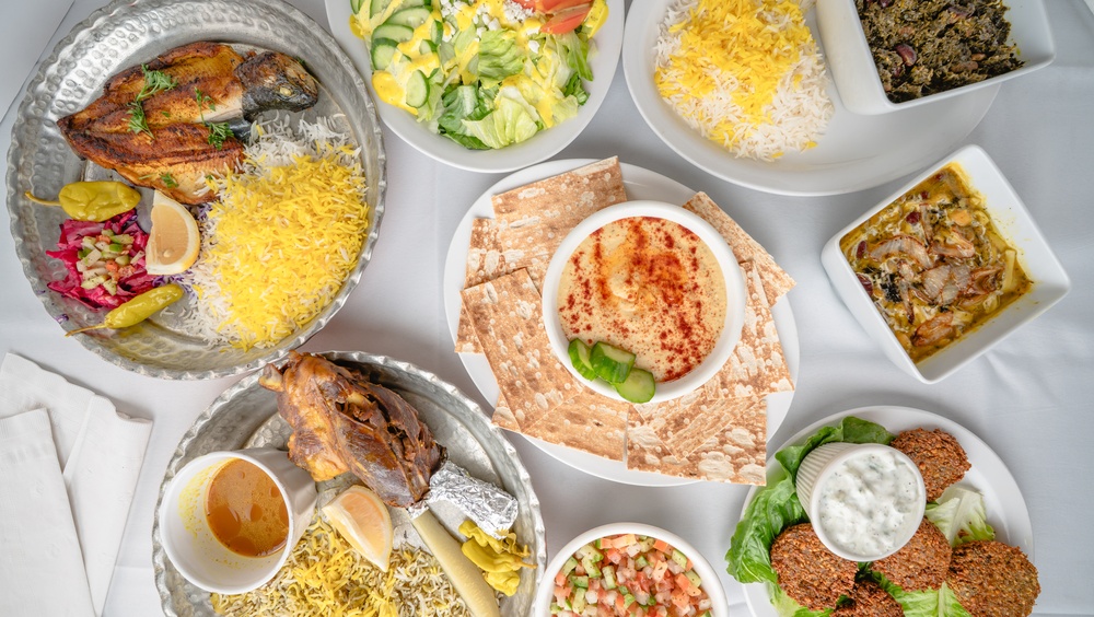 A colourful selection of prepared dishes